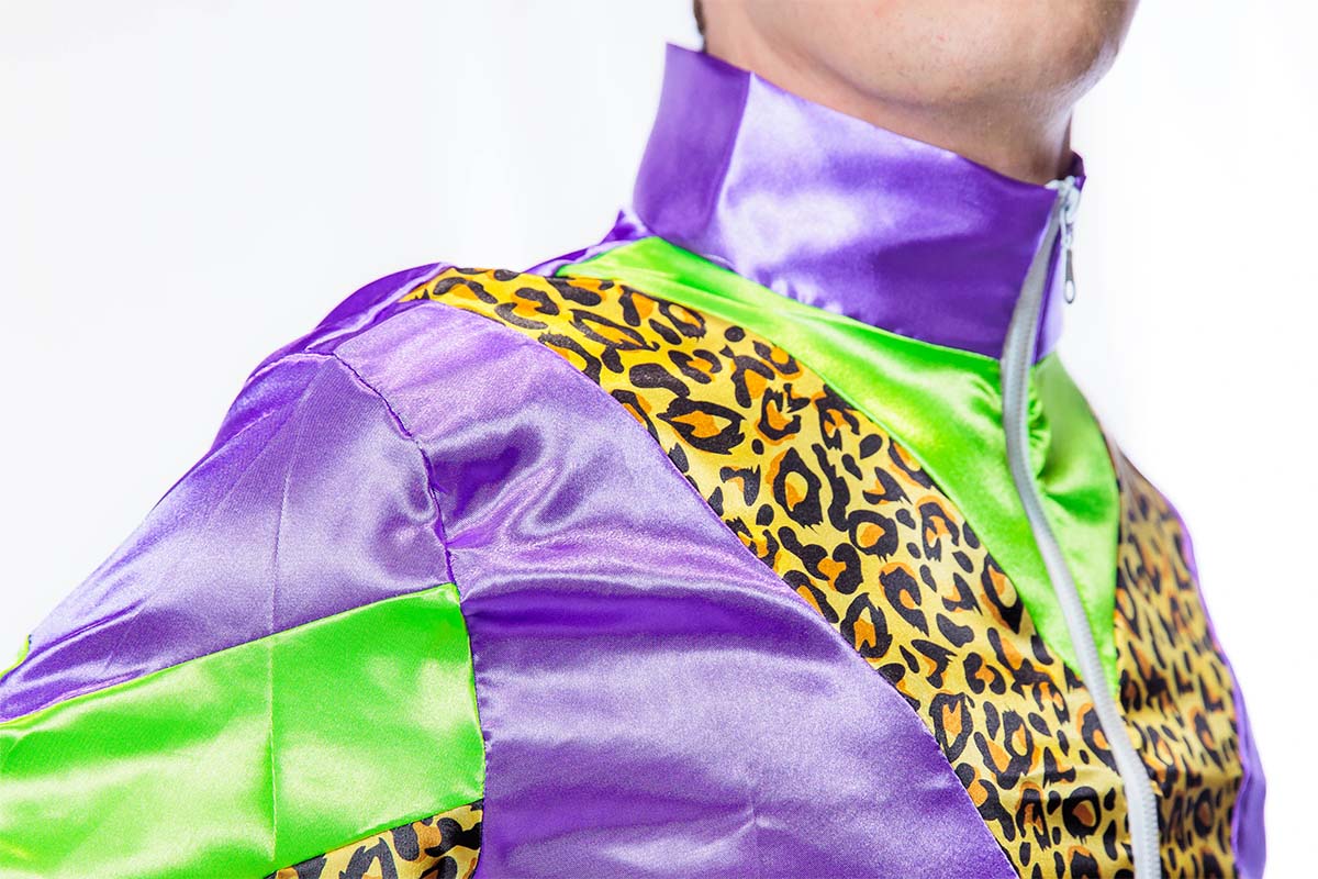 Fout trainingspak 80s | Panterprint paars - Afbeelding 4