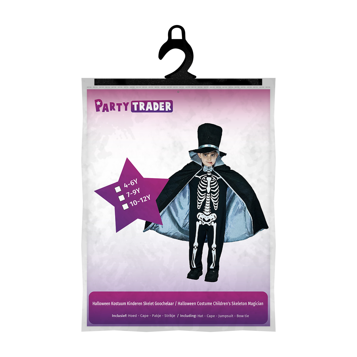 Halloween Kostuum Kinderen Skelet Goochelaar - Afbeelding 3