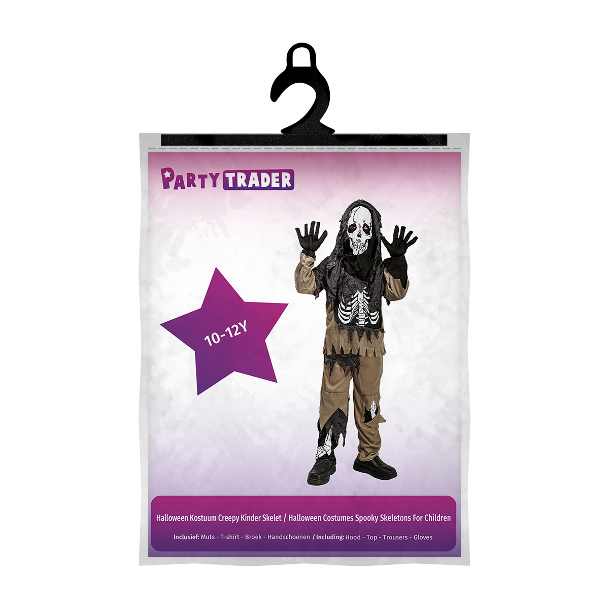 Halloween Kostuum Creepy Kinder Skelet - 10-12 jaar - Afbeelding 4