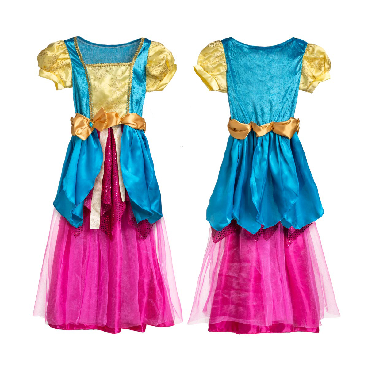 3-in-1 Prinsessenjurk voor Meisjes - Geel, Blauw en Roze - Afbeelding 7