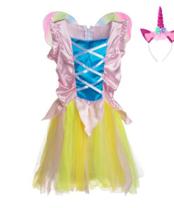 Prinsessenjurk meisje fee - Regenboog