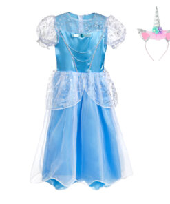 Prinsessenjurk meisje - Blauw
