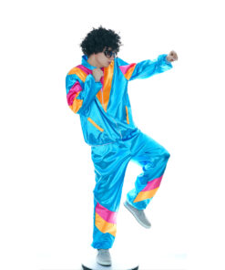 Foute trainingspak 80s Lichtblauw - One Size