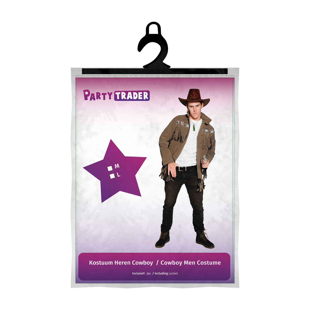 Kostuum Heren Cowboy - Maat M - Afbeelding 2