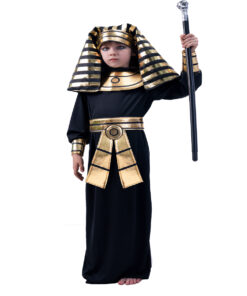 Kostuum Kinderen Egyptische Farao Zwart-Goud - 7-9 Jaar