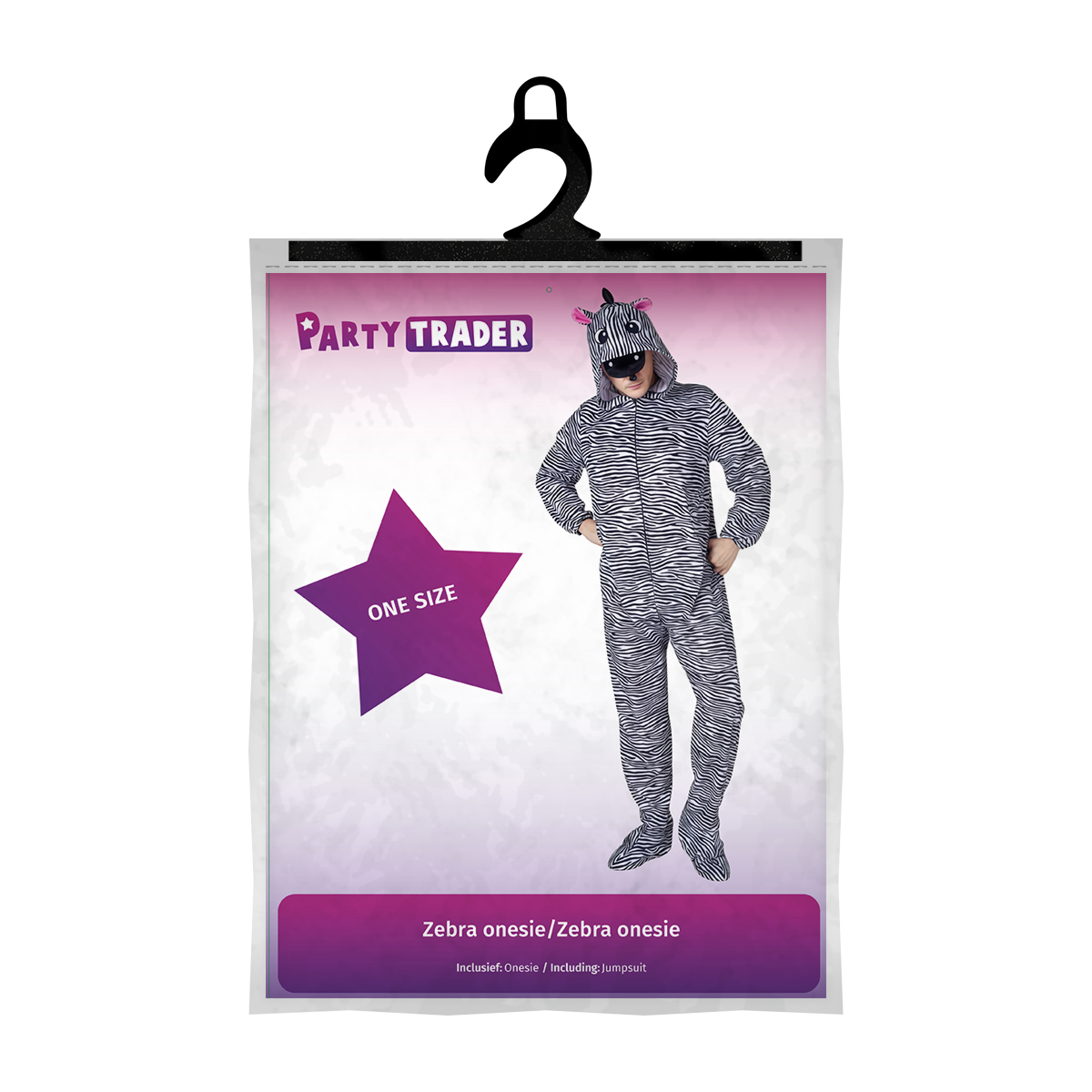 Zebra Onesie - One Size - Afbeelding 2
