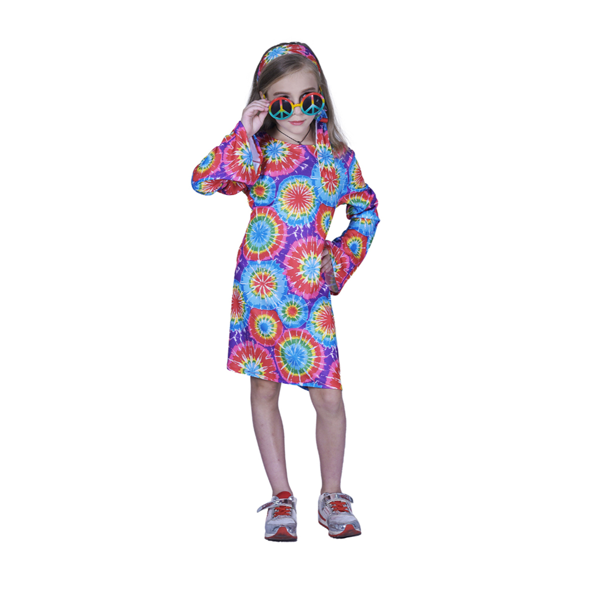 Kostuum Meisjes Hippie Kinderen - 7-9 Jaar